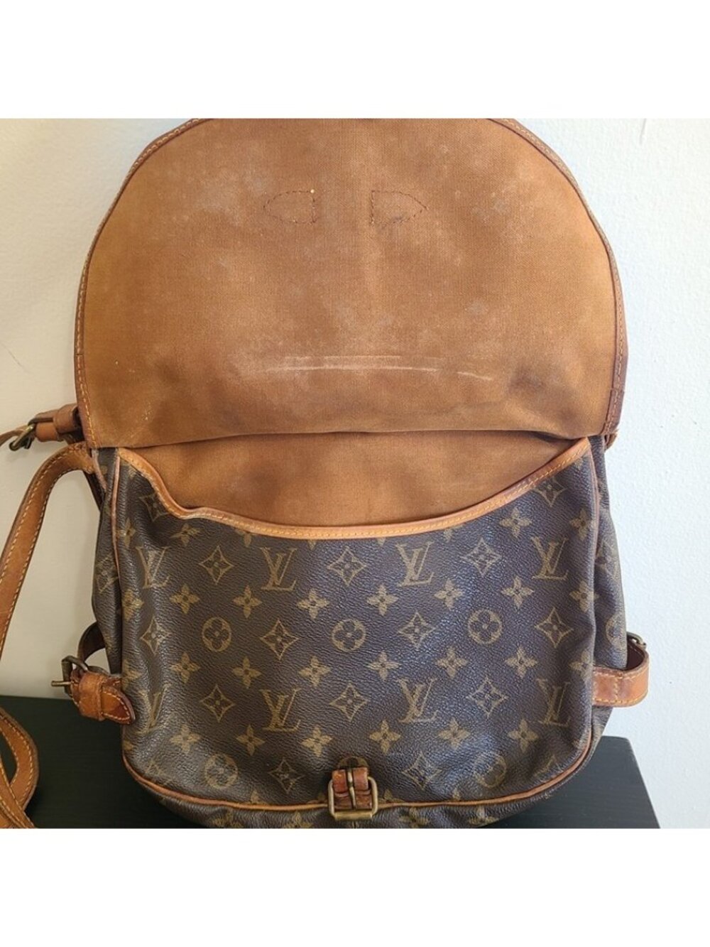 Louis Vuitton Saumur Shoulder Bag Brown Monogram Messenger Purse Authentic - Picture 3 of 12